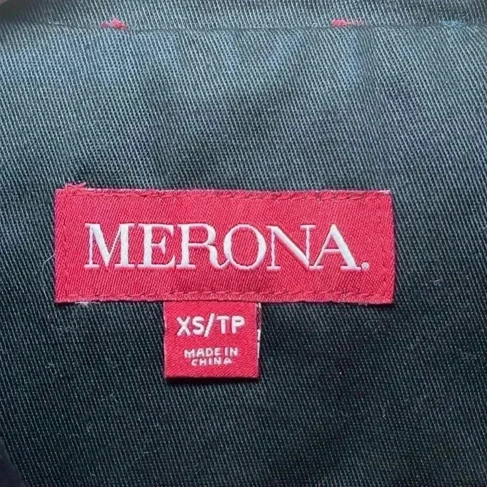 Merona Black Cotton Overcoat Size XS - Picture 4 of 6